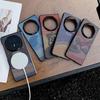 Husă de telefon din Kevlar vopsit cu suport magnetic de încărcare wireless încorporat și inel magnetic de aspirație Pentru Honor Magic V5 magic v3 Capac de protecție pentru cameră