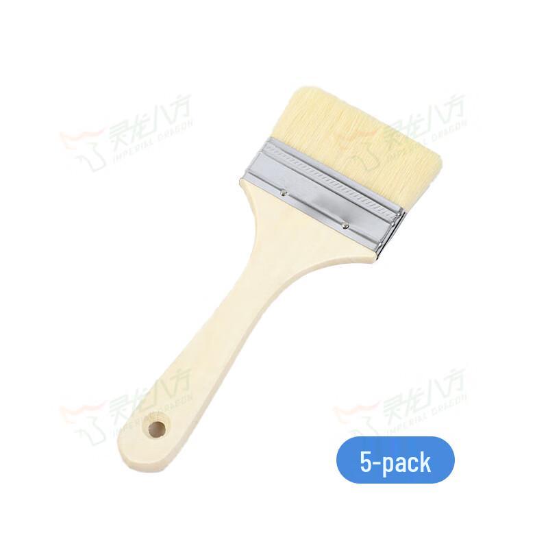 Linglong Bafang Multi-Purpose Flat Wool Brushes with Wooden Handle
