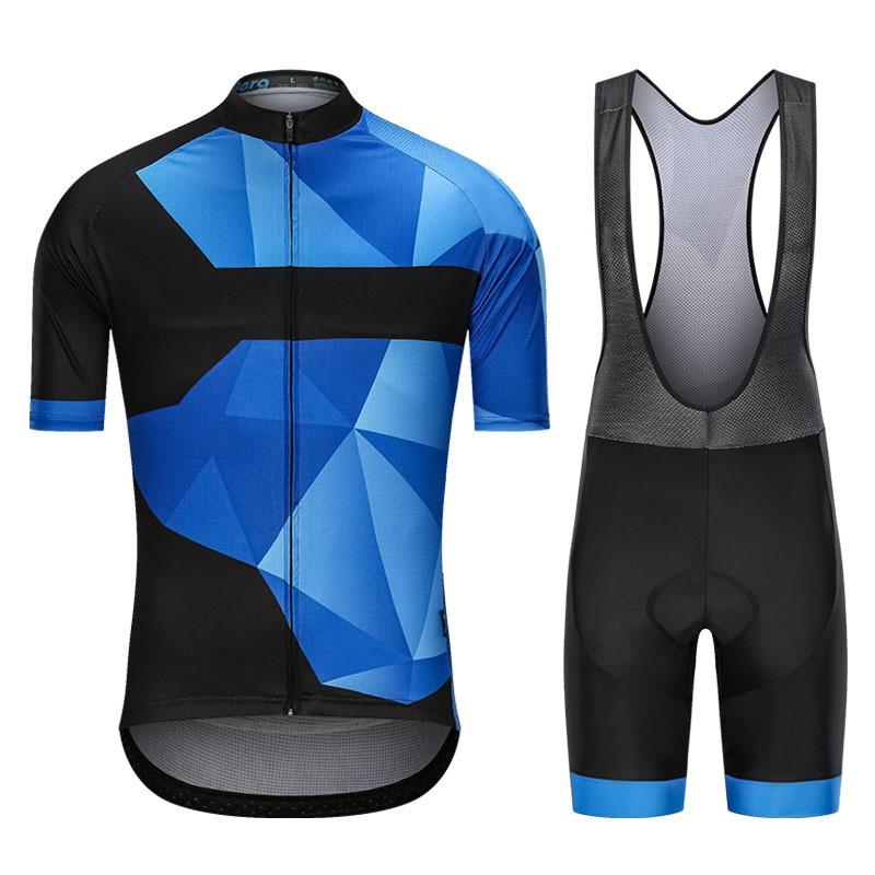 Men Women Cycling Jersey Bib Shorts Set Breathable Mountain Road Bike Outfit