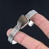 Friendship Day Deal Trillion Landscape Jasper Gemstone 925 Silver Wedding Bangle
