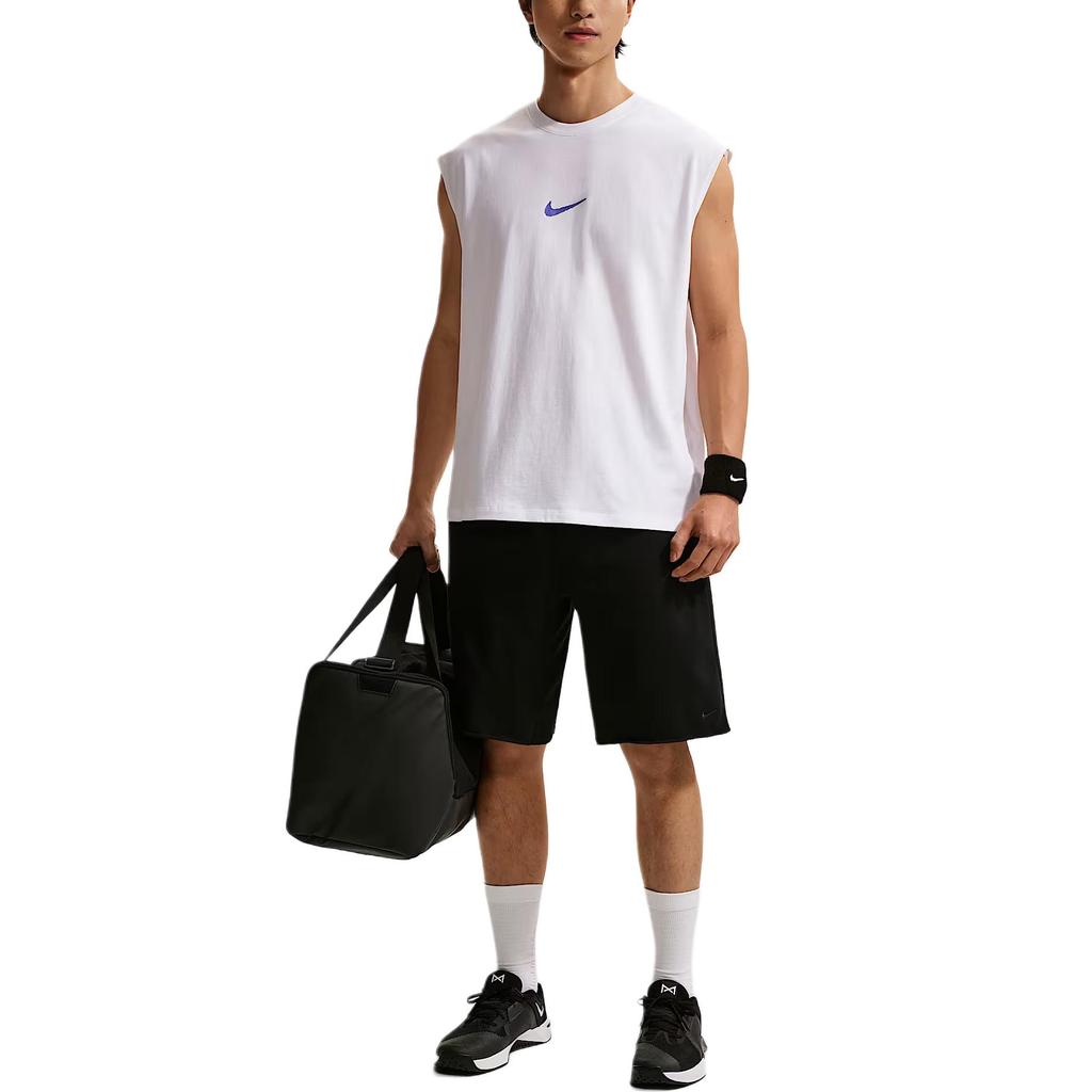 Nike Prążkowany bawełniany top na ramiączkach gładki męskie topy IH1976-100