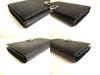 Authentic BVLGARI Black Leather Logo Clip Flap Long Wallet #a223  Refurbished