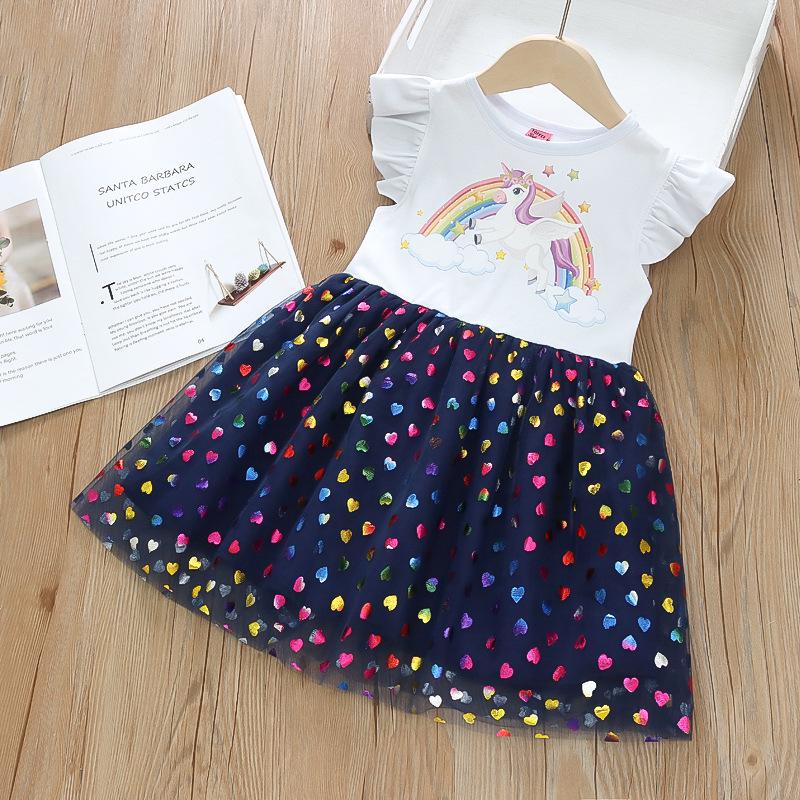 Girls' Summer Princess Cotton Mesh Dress - Fairy Style
