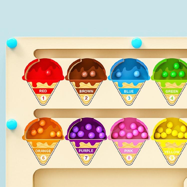 Fine Motor Skills Magnetic Maze Game Wood Number Learning Toy Tracing Number Maze Counting Board for Children Enduring