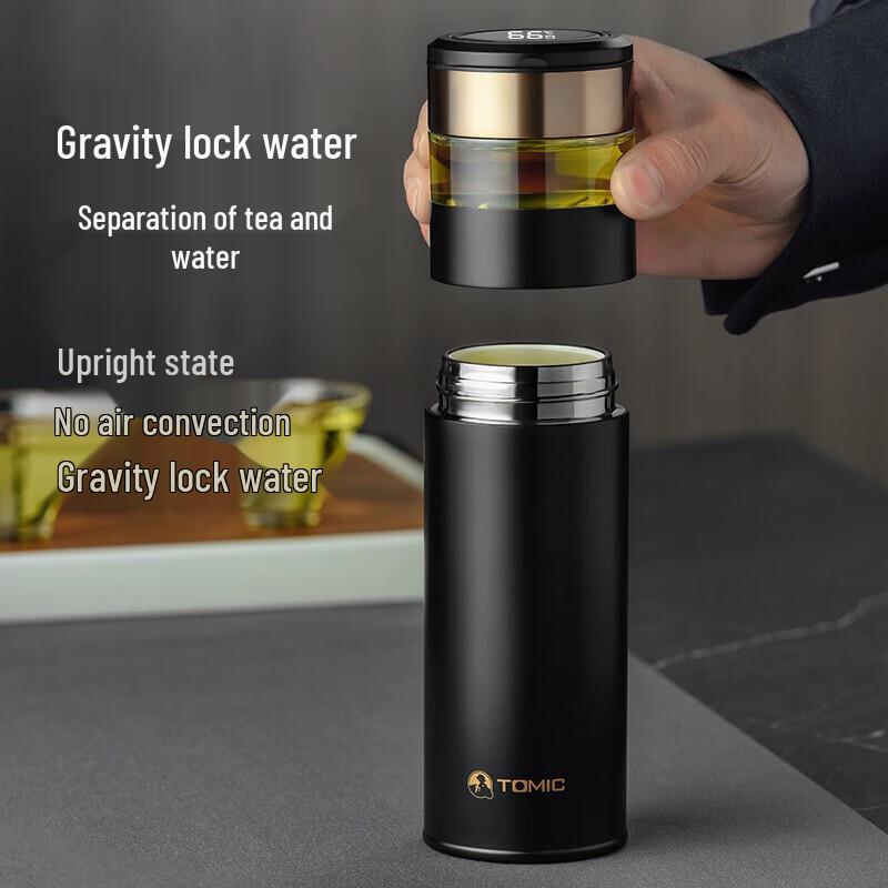 Temeka 350ML Smart Double Lid Insulated Tea Bottle