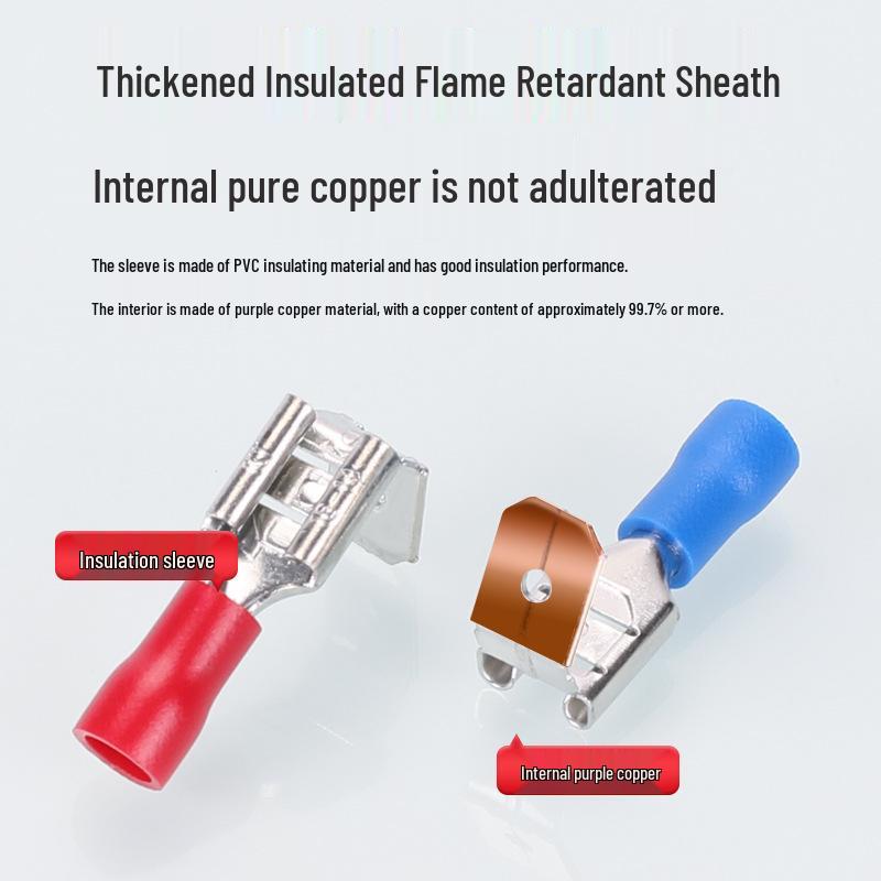 KT KST PBDD1.25/2/5.5-250 Shoulder-Back Pre-Insulated Male/Female Cold Crimp Terminal Connector
