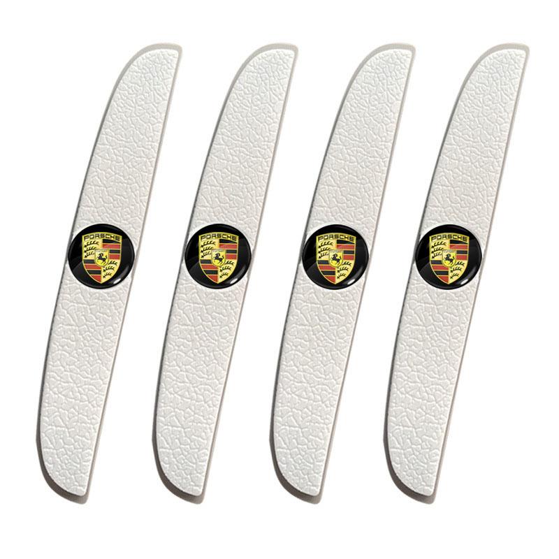 

4 шт. Защитная полоса от столкновений на дверь автомобиля, Защитная наклейка на зеркало заднего вида для Porsche Boxster Cayenne Panamera Macan Cayman 911 918 996 917 белый