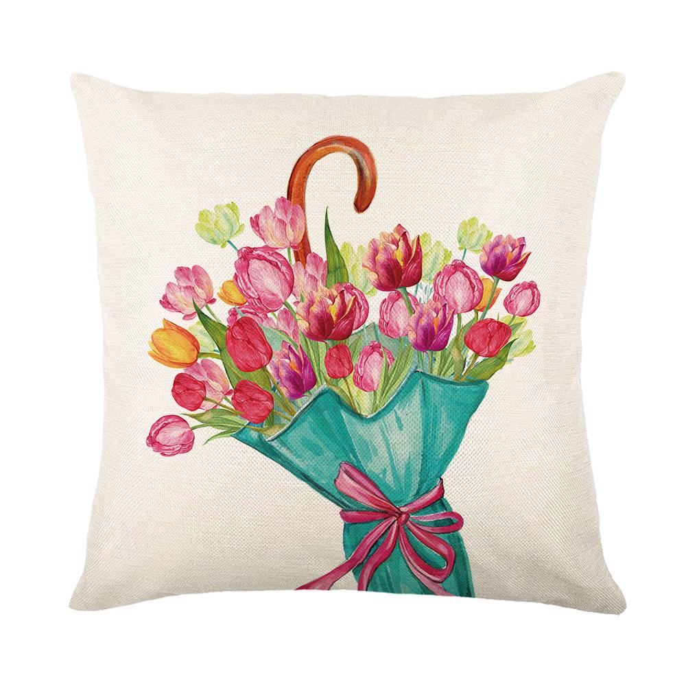 Pillow New Spring Home Decoration Printed Cushion Cover Sofa Cushion Cushion Pillow Cover