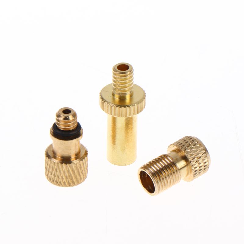 Universal Brass Bicycle Valve Adapter Presta Schrader Dunlop Converter Multi-Type Inflation Adaptor For Bike Pump Inflation