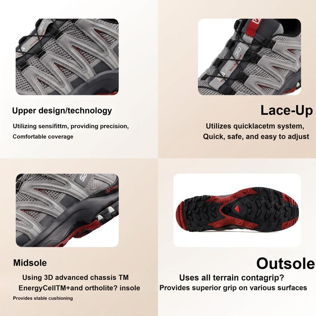 SALOMON Xa Pro 3D Bequeme Niedrig geschnittene Trailrunning-Schuhe Herren Sneaker Grau L40977400