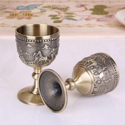 1/2 Adet İçecek Kapları Şarap Kadehi İçki Bardağı Metal Klasik Çinko Alaşım Gotik