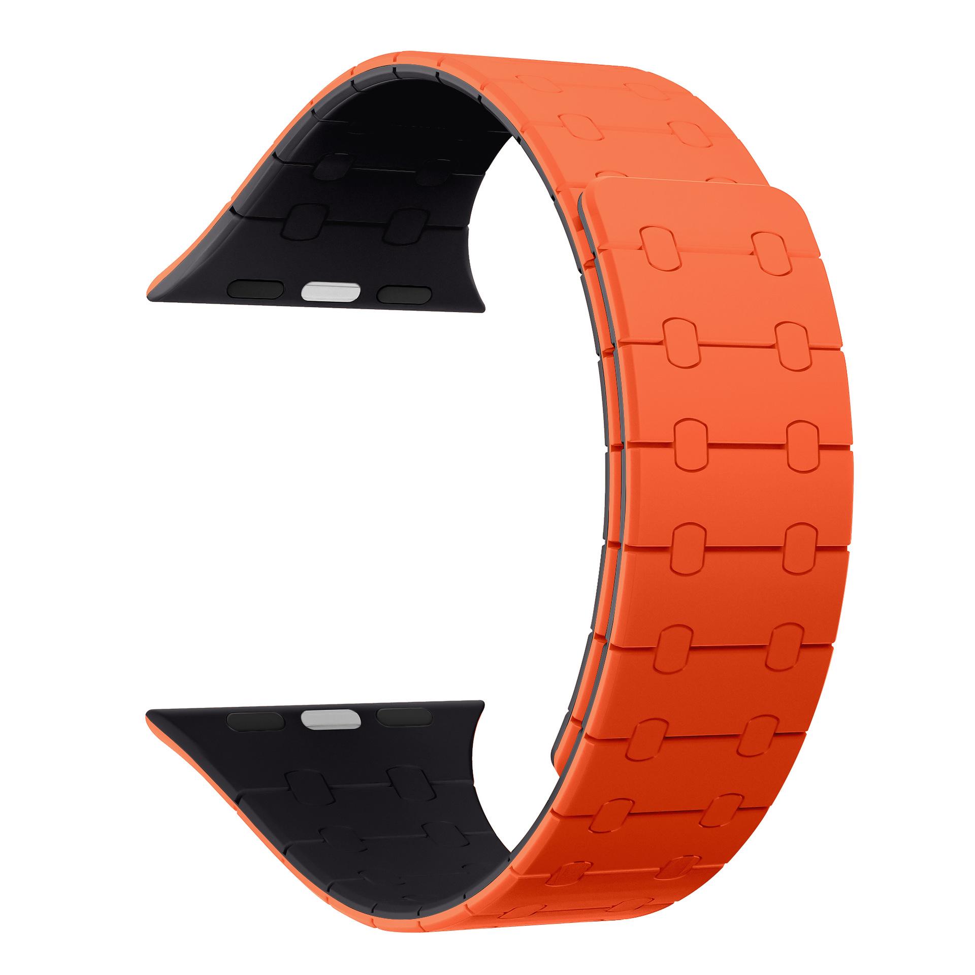 

Подходит для Apple Strap Iwatch8/9 Контрастный силиконовый Apple Strap Магнитный Applewatch S8/9 Ремешок 42/44/45/49mm