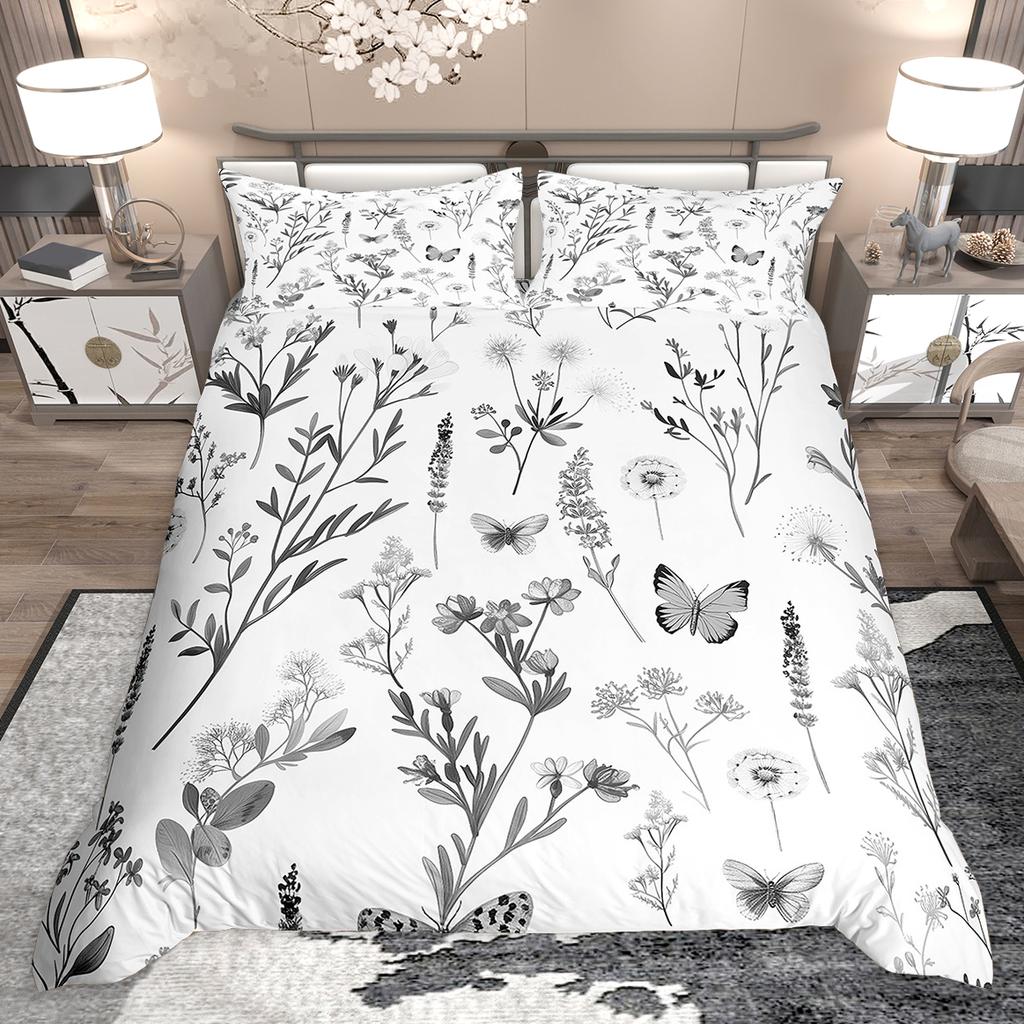 Homewish Chic Dragonfly Butterfly Bee Duvet Cover Set Wild Insect Animal Bed Set Animal Theme Quilt Cover Set