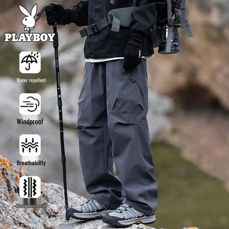 PLAYBOY Men s Casual Windproof Cargo Pants 2XL