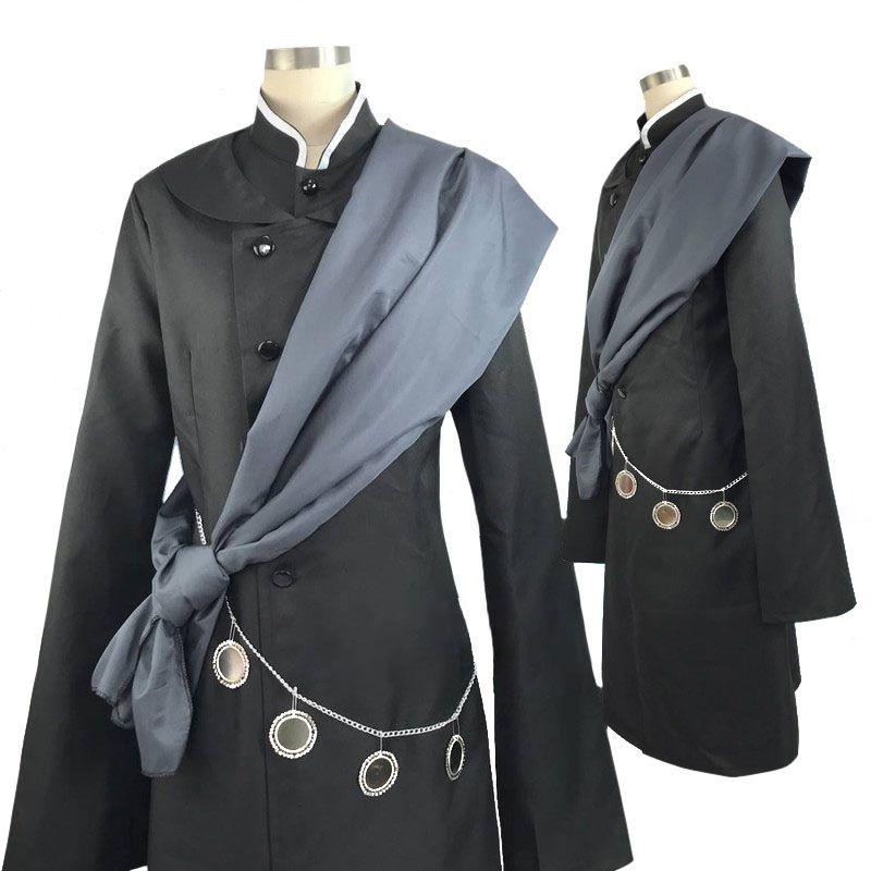 Black New Butler Kuroshitsuji Undertaker Suit Outfit Cosplay Unisexhat Costume
