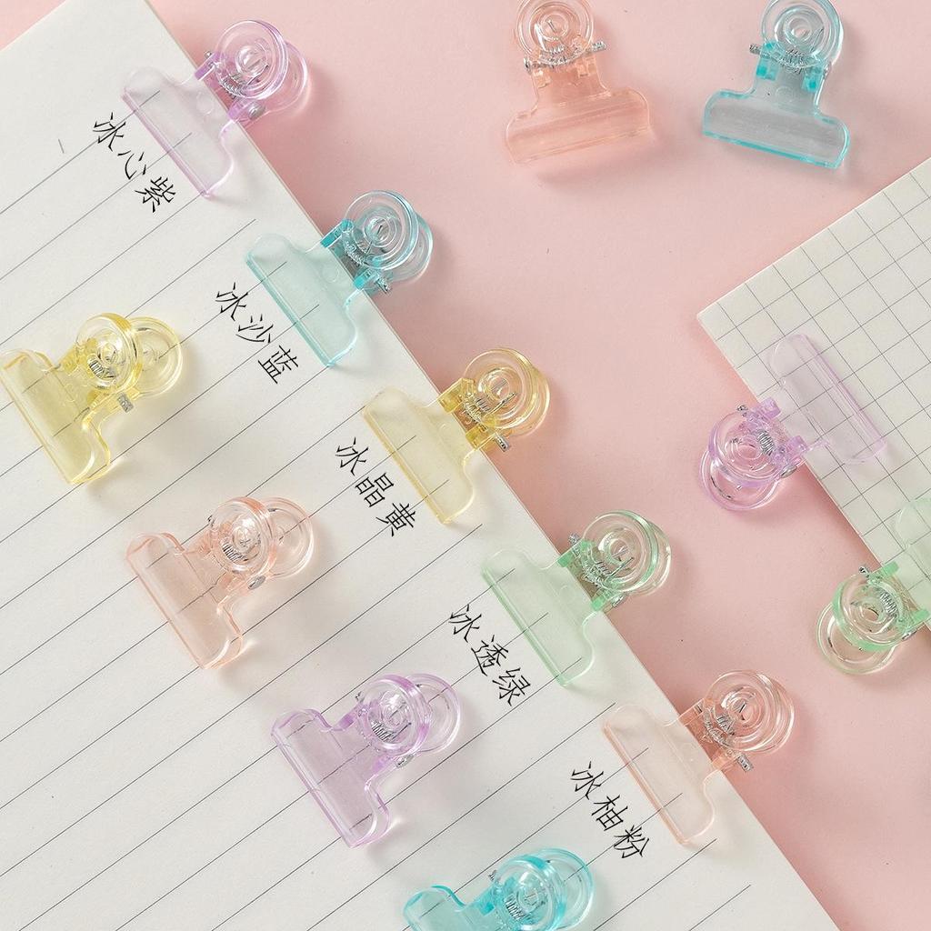 Clear Plastic Long Tail Clips for Test Papers and Stationery Organization