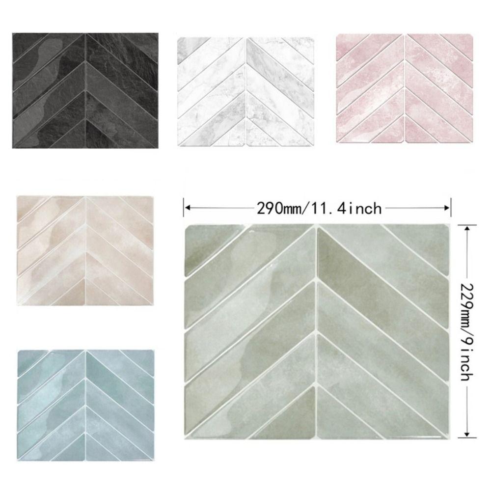 Self-adhesive Wallpaper 11.4" x 9" Stick Tile Peel and Stick Backsplash  for Kitchen Bathroom