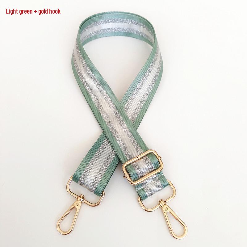 Colorful Women's Crossbody Bag Strap with Gold and Silver Thread – Wide, Long Handbag Accessory