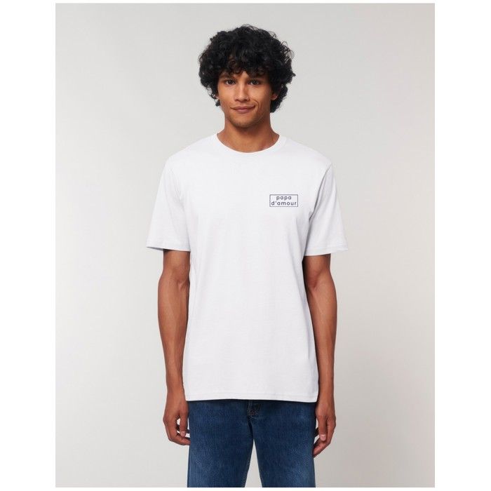 We Are Family - TSHIRT HOMME PAPA D AMOUR CADRE BLANC L