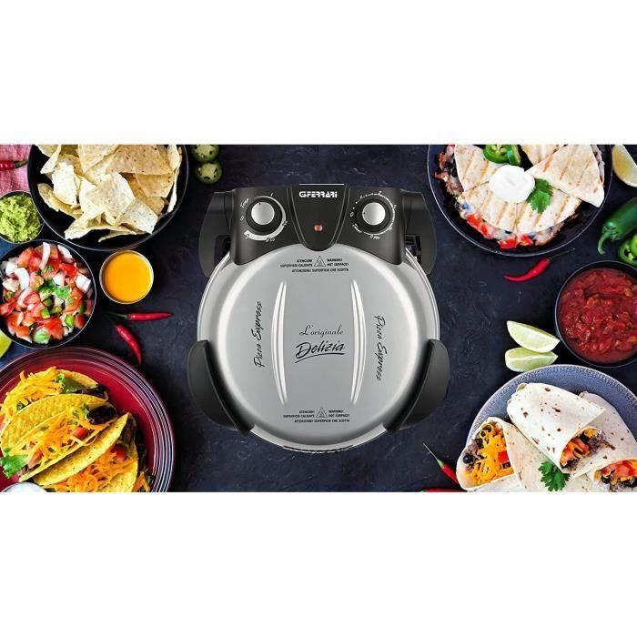 Four à pizza G3 FERRARI - Limited Edition - 31cm - 1200 Watt - Plaque en pierre réfractaire - Gris / Noir