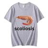 T-shirt Meme Gambero Divertente Scoliosi Unisex Moda Casual T-shirt Estiva Manica Corta Streetwear T-shirt Donna