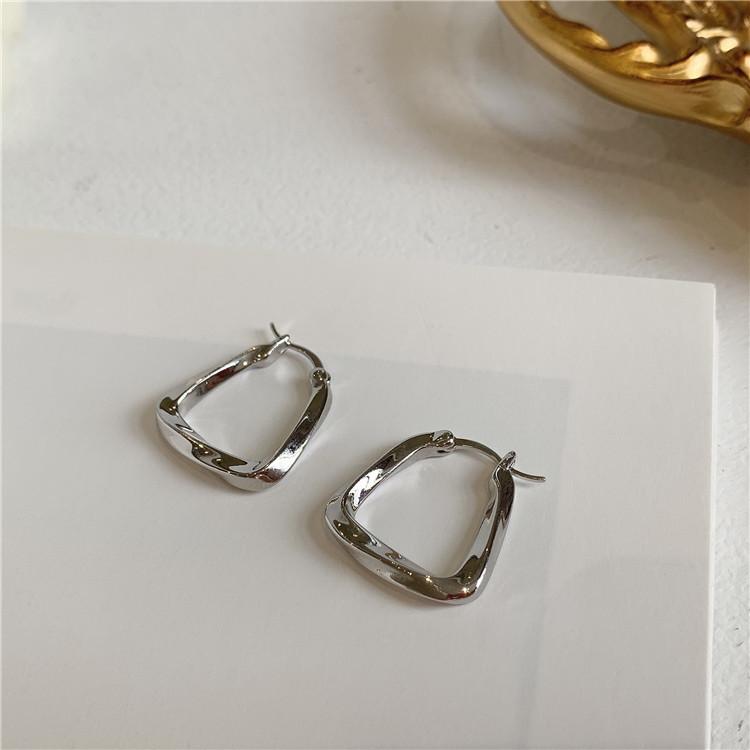 Cercei de aur geometric din argint 925 pentru femei Bijuterii cercei la modă Prevenirea alergiilor Accesorii de petrecere Cadou