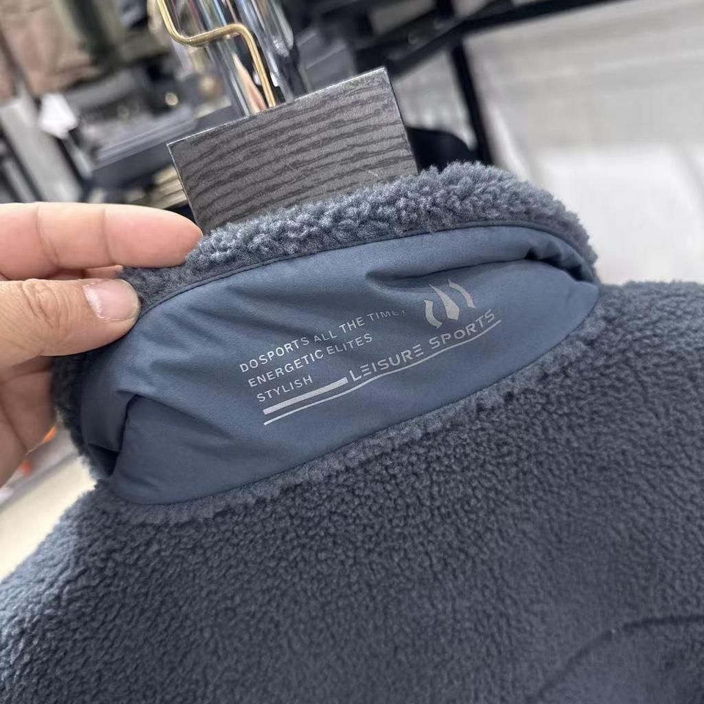 Sea Cut Double-Sided Warm Fleece: Lambswool Stand Collar Jacket for Autumn/Winter - Men's Clearance 4Y501A