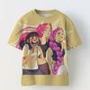KPOP Demon Slayer Collaboration 3D Digital Print Girls' Casual Comfortable Short Sleeve T-Shirt Children's Clothing
