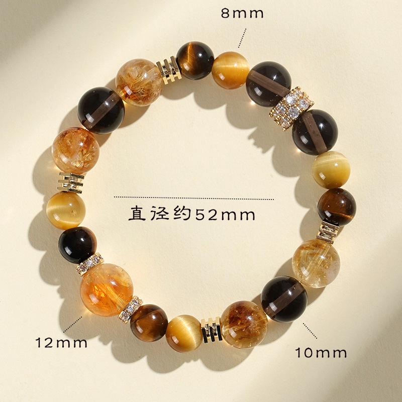 Yellow Tiger's Eye Tower-Shaped Bracelet – Wealth & Career Success-Traditional Chinese Culture Jewelry