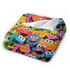Warm Soft Blanket Travel Office Cookie Monster Elmo Throw Blanket  Flannel Bedspread For Outdoor Funny Sofa Bed Cover