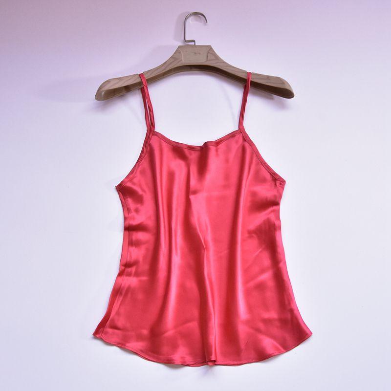 

Маленькая майка на бретелях, пижама, атлас, сексуальный и дышащий шелк Western Red(Section 051) L code