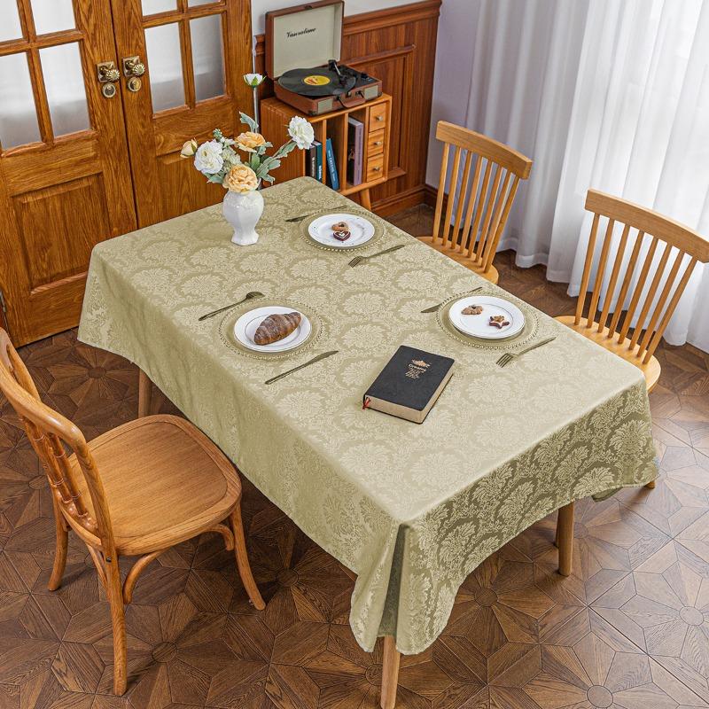 

Retro Jacquard Waterproof Tablecloth European Style Dining Table Cloth Oil Proof Coffee Table Cloth Home Restaurants Wedding Party Decorative Fabric 60*60cm шампанського
