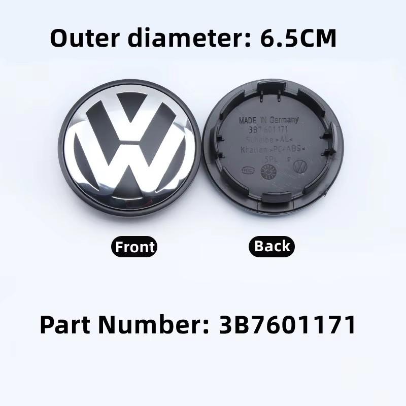 For VW 56/60/65/70/76mm 4PCS Car Wheel Hub Cap Badge TFBC-Y207 for VW Jetta MK5 Golf Passat Santana Beetle CC Wheel Center Caps ES1