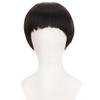 Synthetic Short Mushroom Wig Music Costume Men Brown Cosplay Wig 60's Bowl Cut Wigs  Nightclub Bar