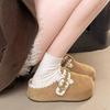 Baotou Slippers Slippers Lace New Year's Birkenstock with Versatile Soft Girl Skirt Cute