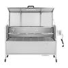 Rotisserie Grill, 38W BBQ Outdoor Pig & Lamb Spit Roaster, Charcoal Spit Roaster with 60 Kg Capacity, Wheels & 4-Level Height, Stainless Steel