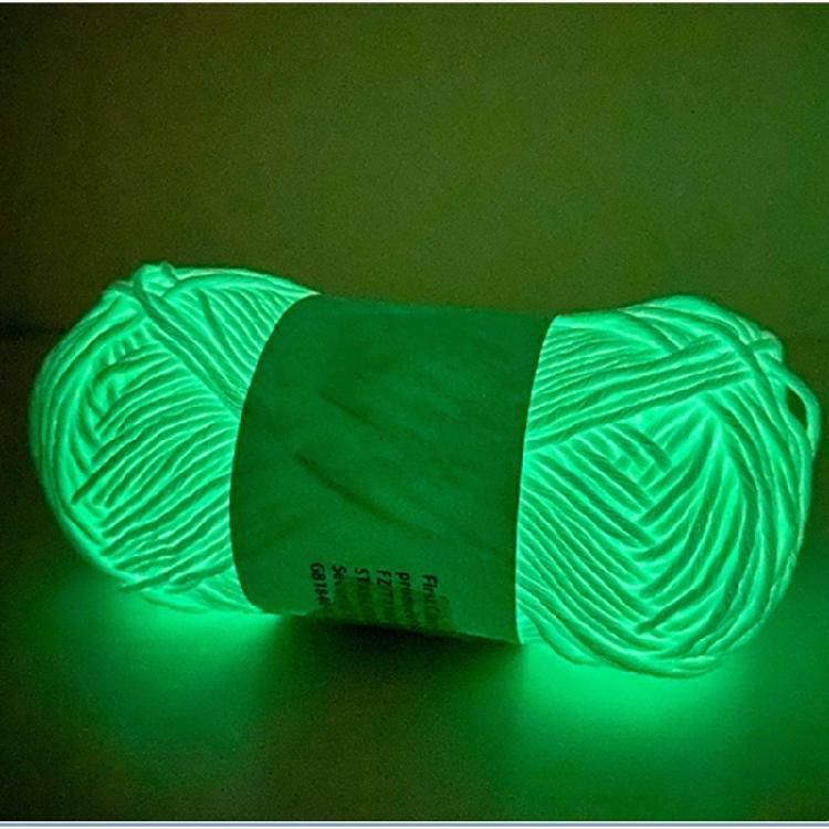 2mm Glowing Cotton Yarn for Handmade Hat Crochet Thread Supplies Knitting Yarn