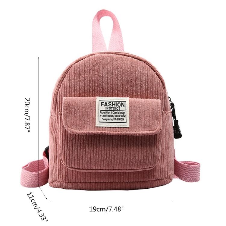 Damen Corduroy Rucksack Schüler Schultasche Reise Rucksack Mini Rucksack