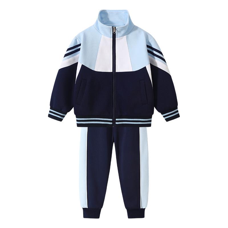 Spring & Autumn Primary School Uniform Set: Kindergarten to College Style 3-Piece Class & Sports Attire for Kids