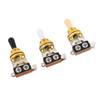 3pcs 3 Way Guitar Toggle Switches Short Straight Switch with Black White Cream Tips for Electric