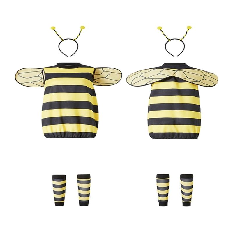 Insect Dressing Up Costumes with Dress, Leg Sleeves and Headband for Kid Adult Birthday Halloween Cosplay Party