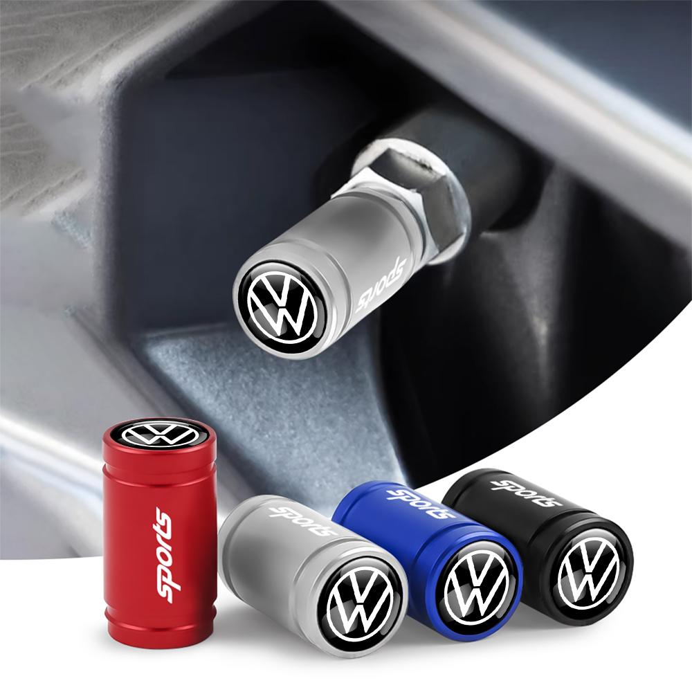 Cup Holders Badge Car Wheel Valve Caps Tire Dust Cover 3D Metal Auto Valve For Volkswagen VW Jetta MK4 TSI Rline TDI MK7 Golf6 7