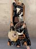 Women Plus Size   Floral Print Vintage Sleeveless Long Maxi Dress