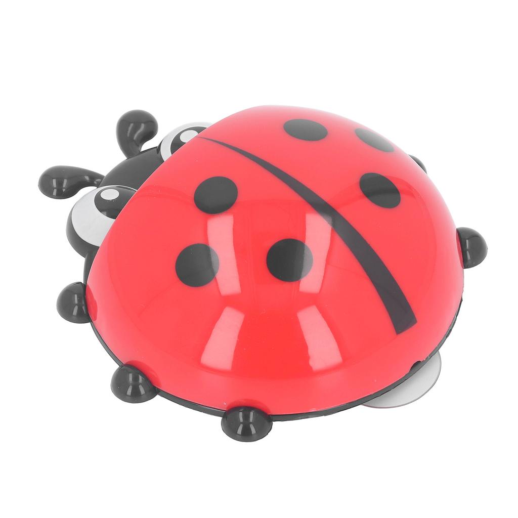 2PCS Kids Toothbrush Holder Wall Mounted Cute Ladybug Toothbrush Storage Organizer with Suction Cup