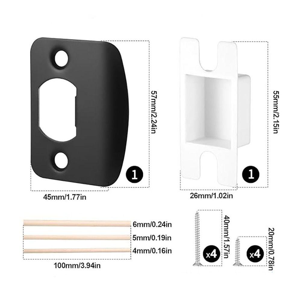 Stainless Steel Door Strike Plate Universal Strike Plate Repair Kit Door Latch Restorer
