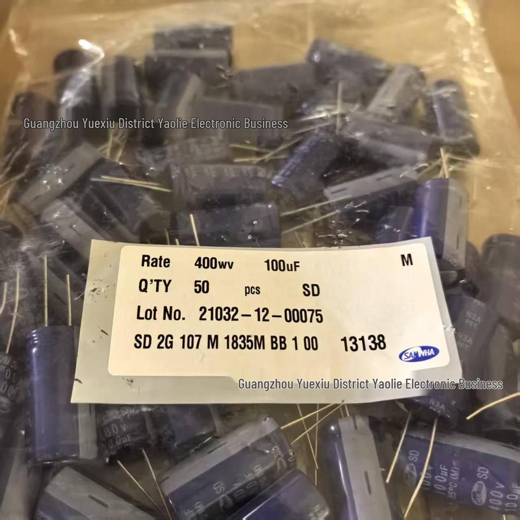 Original SAMWHA 400V 100uF 18×35mm Through-hole Electrolytic Capacitor