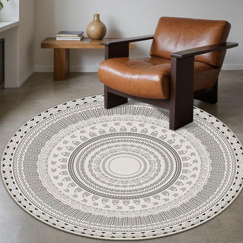 Vintage Bohemia Round Rug Chair Mat Fluffy Carpet Living Room Home Decor Large Area Rugs Antiskid Bathroom Entrance Foot Mats