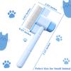 Cat Comb for Long & Short Hair, Cat Deshedding Brush with One Click Self-Cleaning Button, Pet Hair Remover for Indoor Cats, Mutifunctional Grooming