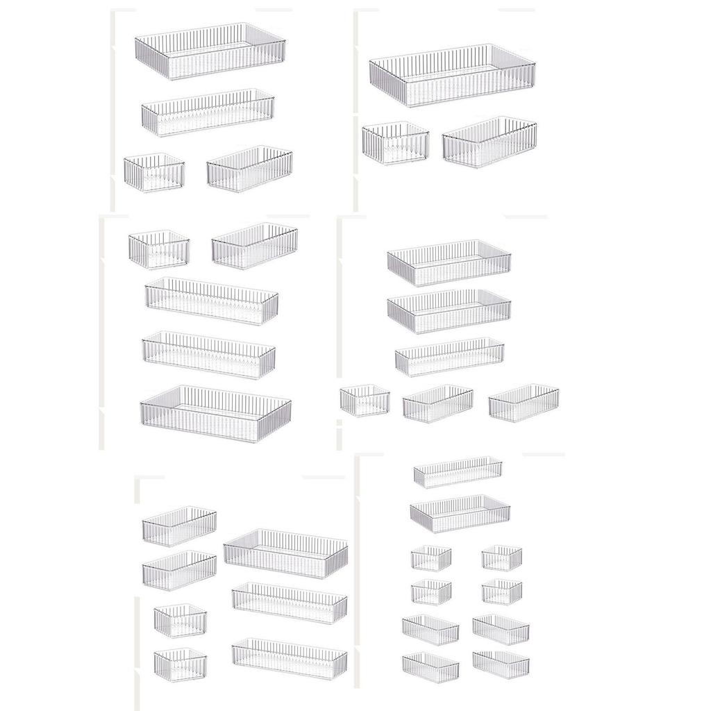 Makeup Organizer Caddy Acrylic Stackable Transparent Vanity Storage Bin for Cabinet Countertop Kitchen Dresser Hair Accessories