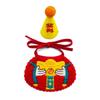 Pet New Year Set - Chinese-style Cat and Dog Aprons, Gold Coins, Joyful Carp, Festive Necklaces, Peaceful and Happy Hats